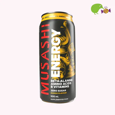 Musashi Zero Sugar Mango Flavour Energy Drink