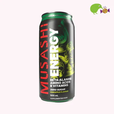 Musashi Zero Sugar Pineapple Flavour Energy Drink