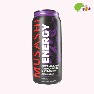 Musashi Zero Sugar Purple Grape Flavour Energy Drink