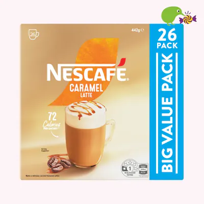 Nescafe Caramel Latte Coffee Sachets Value Pack