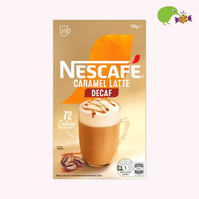 Nescafe Caramel Latte Decaf Coffee Sachets