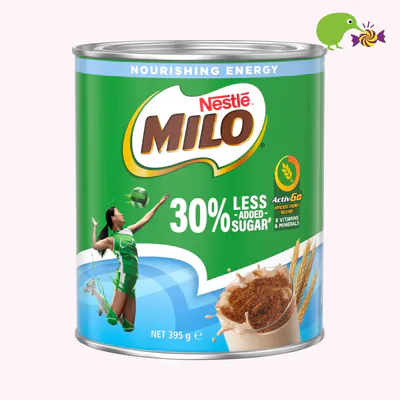 Nestle Milo 30% Less Added Sugar Chocolate Malt Powder Hot or Cold Drink Tin