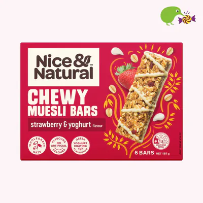 Nice & Natural Strawberry & Yoghurt Flavour Chewy Muesli Bars