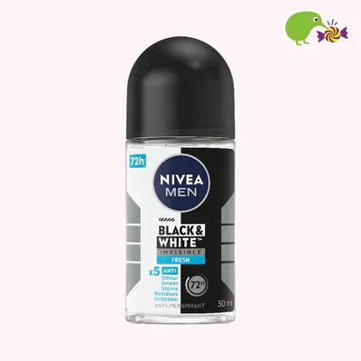 Nivea Men Black & White Invisible Fresh 72Hr Protection Anti-Perspirant  Deodorant Roll On