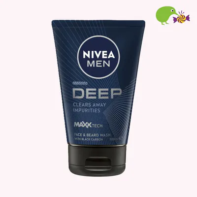 Nivea Men Deep Clears Away Impurities Face & Beard Wash