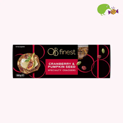 OB Finest Cranberry & Pumpkin Seed Speciality Crackers