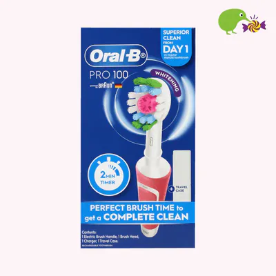 Oral-B Whitening Pro 100 Electric Brush & Travel Case Set