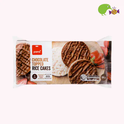 Pams Chocolate Topped Rice Cakes