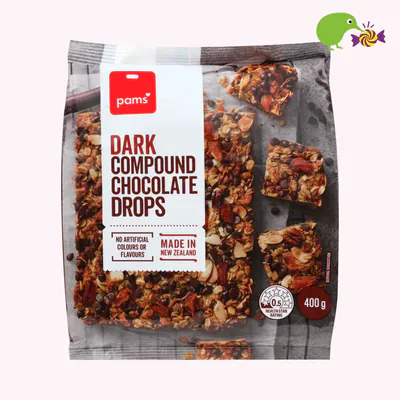 Pams Dark Compound Chocolate Drops