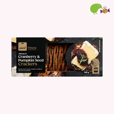 Pams Finest Cranberry & Pumpkin Seed Specialty Crackers