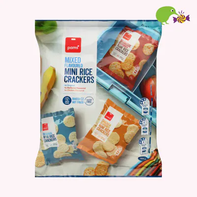 Pams Mixed Flavoured Mini Rice Crackers