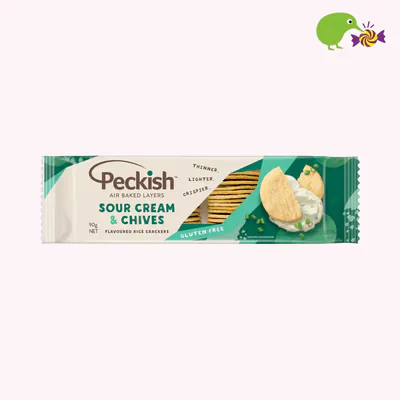 Peckish Sour Cream & Chives Flavoured Rice Crackers