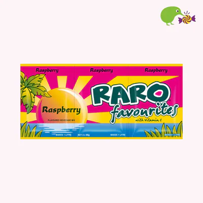 Raro Favourites Raspberry Flavoured Beverage Mix