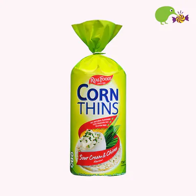 Real Foods Corn Thins Sour Cream & Chives