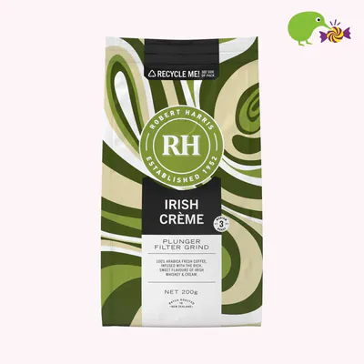 Robert Harris Infused Irish Creme Plunger Filter Grind Coffee