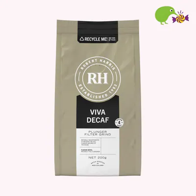 Robert Harris Viva Decaf Plunger Filter Grind 100% Arabica Fresh Coffee