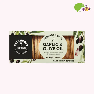 Rutherford & Meyer Garlic & Olive Oil Gourmet Wafers