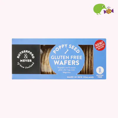 Rutherford & Meyer Gluten Free Poppy Seed Rice Wafers