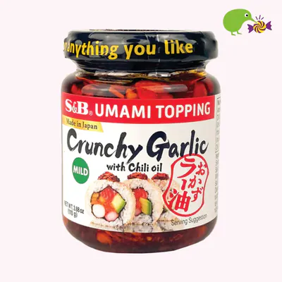 S&B Mild Crunchy Garlic With Chilli Oil Umami Topping