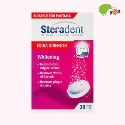 Steradent Extra Strength Whitening Denture Cleansing Tablets