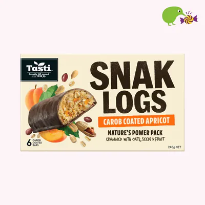 Tasti Carob Coated Apricot Snak Logs