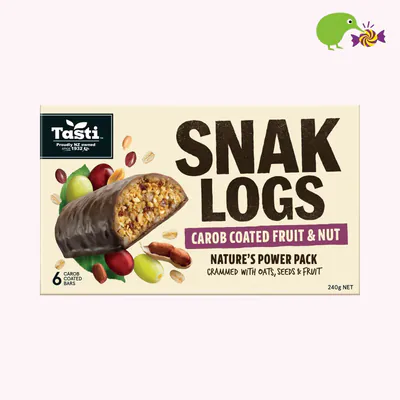 Tasti Carob Coated Fruit & Nut Snak Logs