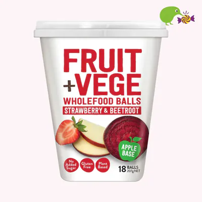 Tasti Fruit + Vege Strawberry & Beetroot Wholefood Balls