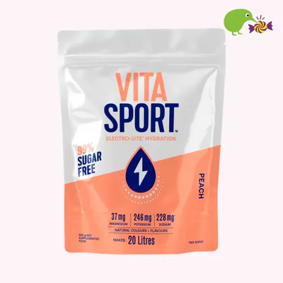 Vitasport Peach Sugar Free Powdered Sports Drink