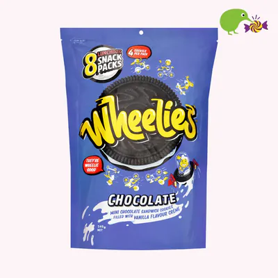 Wheelies Chocolate Mini Sandwich Cookies Multipack