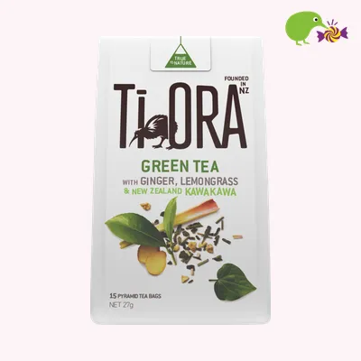 Ti Ora Ginger Lemongrass Green Tea Bags