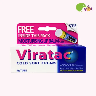 Viratac Cold Sore Cream With Moisturising Lip Balm