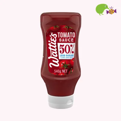 Wattie's 50% Less Sugar Tomato Sauce Upside Down