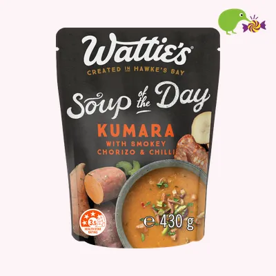 Wattie's Soup Of The Day Kumara With Smokey Chorizo & Chilli Soup