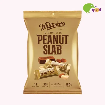 Whittaker's Mini Size Peanut Slab 12 Chocolate Bars