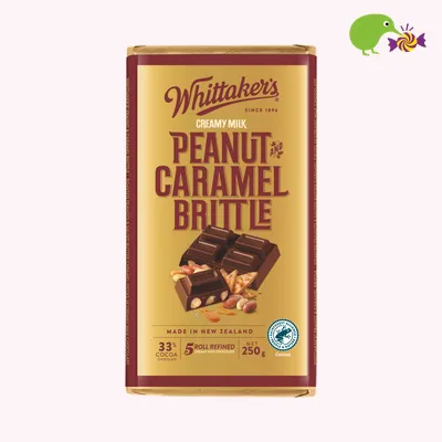 Whittaker's Peanut Caramel Brittle Creamy Milk Chocolate Block